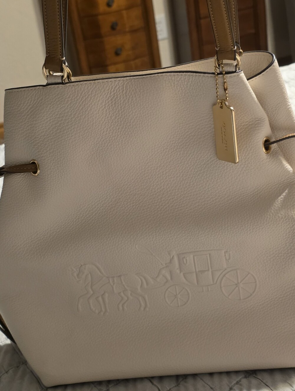 Coach Cream Andy Crossbody With Horse And Carriage/ EUC - Picture 8 of 8